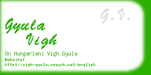 gyula vigh business card